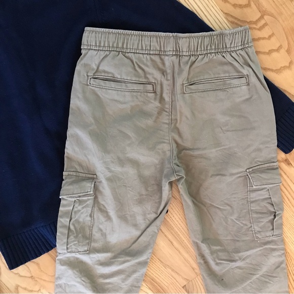 Dress outfit full zip navy blue sweater khaki pants boys size M 7/8 L 10/12 10 - Picture 6 of 8